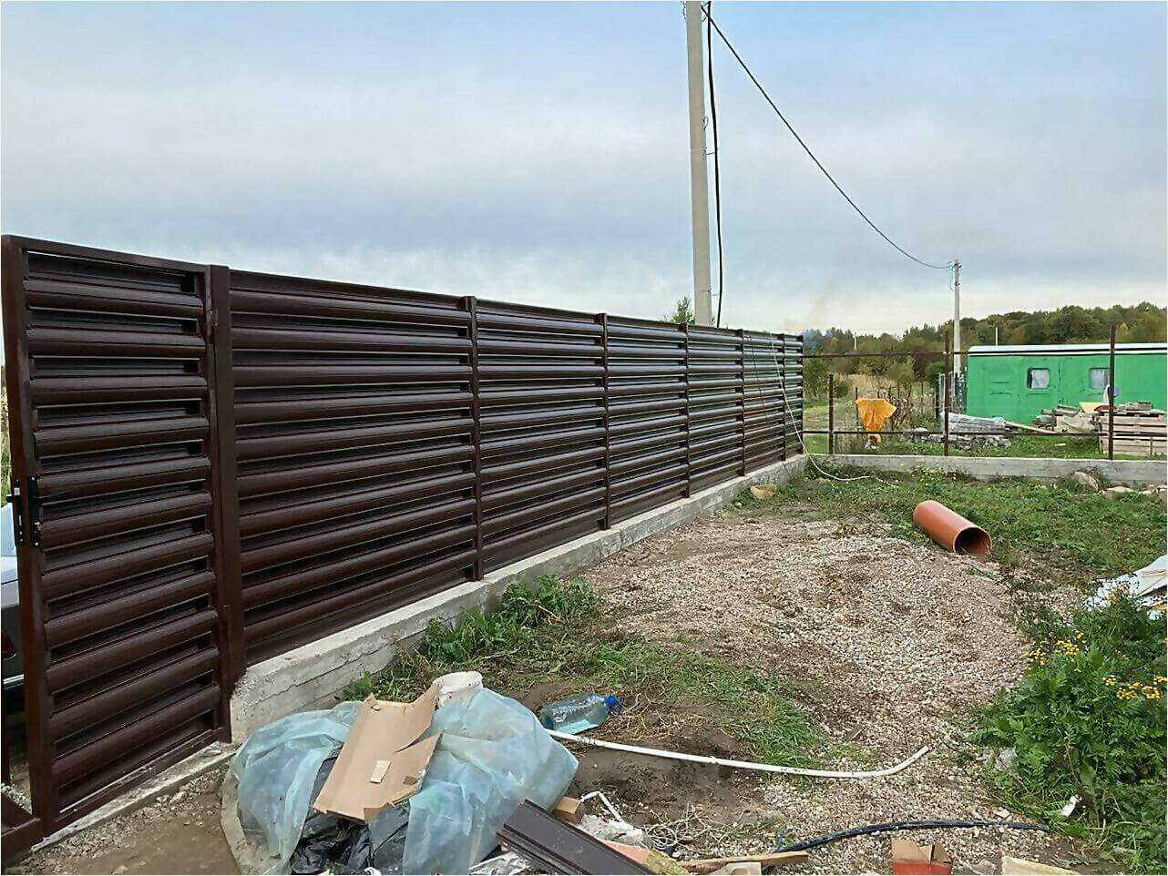 Забор из штакетника 85м фото6 в Рязани