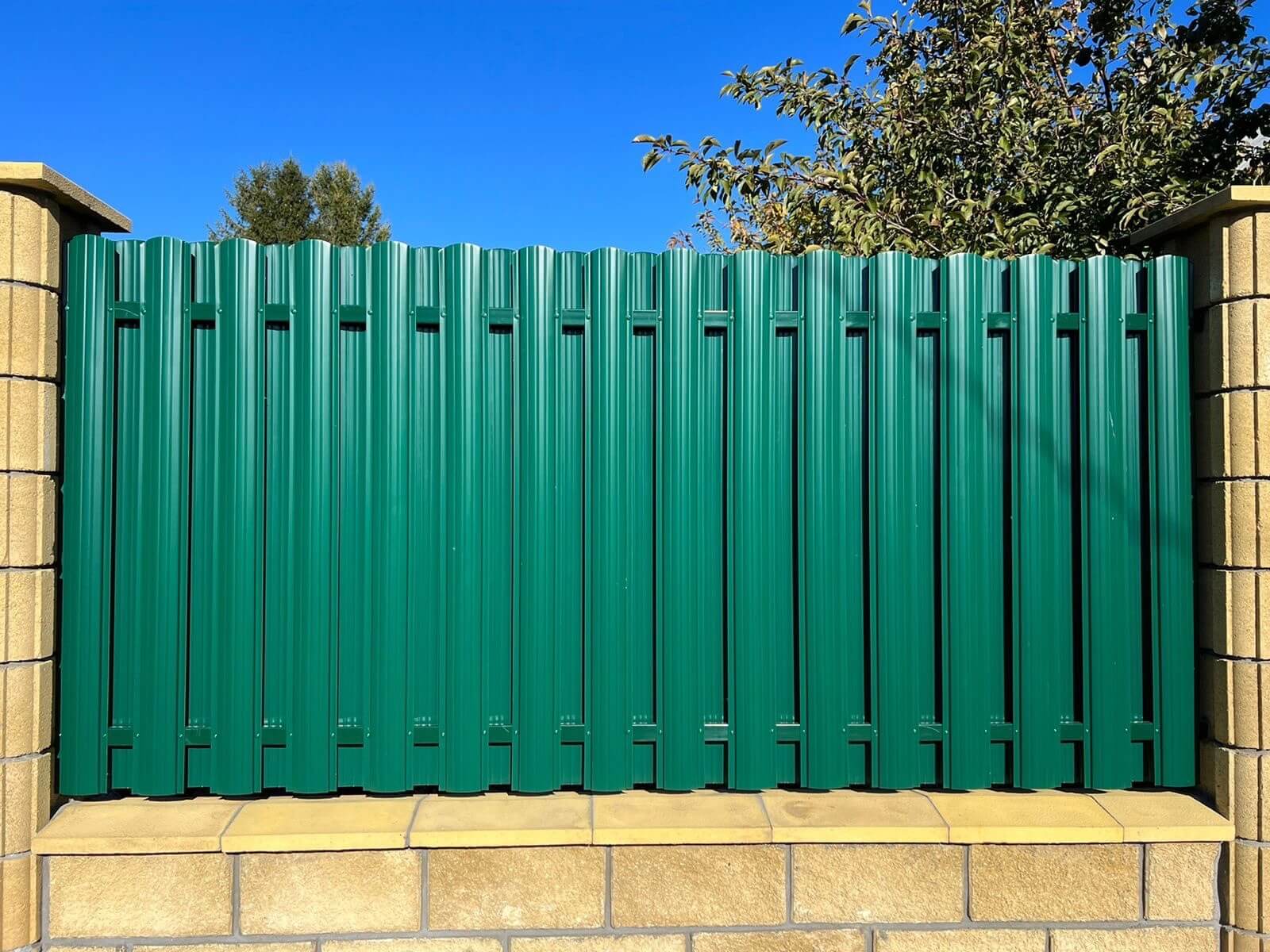 Забор из евроштакетника 22м RAL6005/6005 Зеленый Мох двусторонний в Рязани