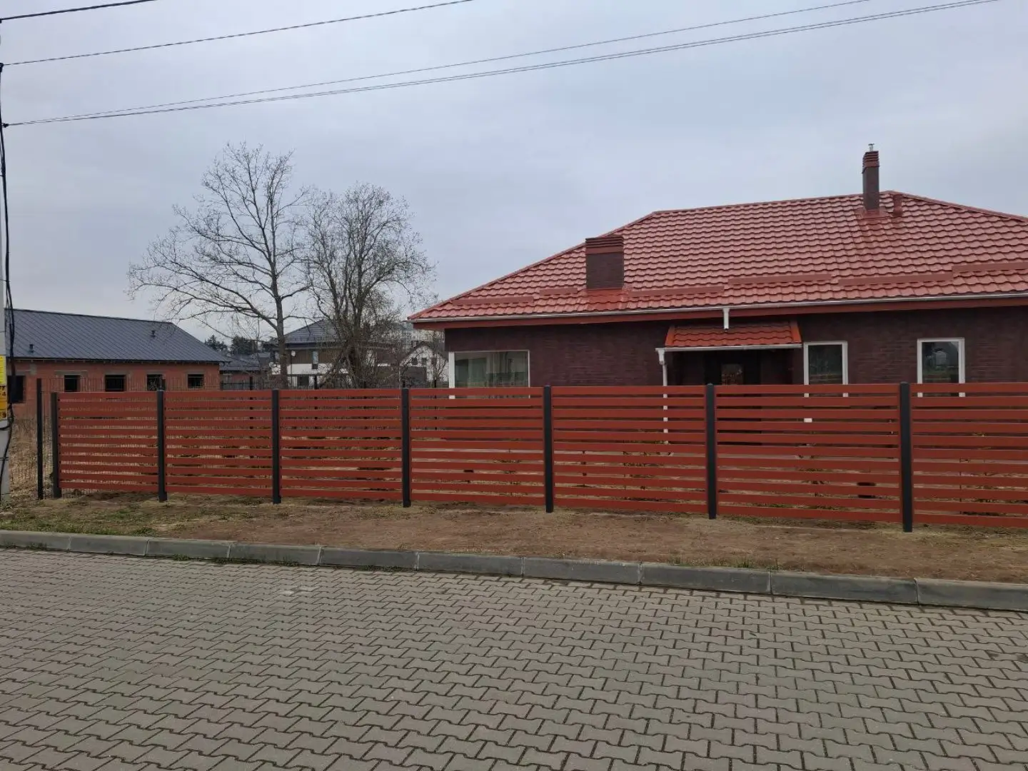 Забор-ранчо из металлопланкена 18м RAL8004 Терракотовый фото 3 в Рязани